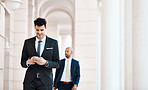 Texting and walking to the office