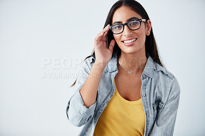 Buy stock photo Studio shot of a beautiful young woman