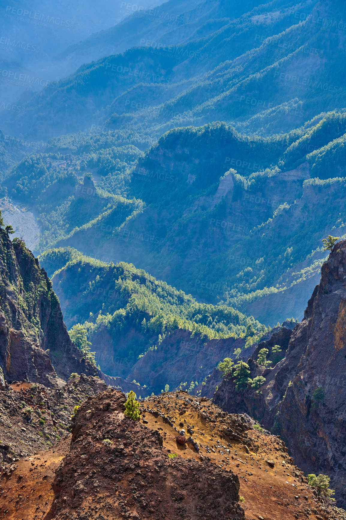 Buy stock photo Volcano area -  Roque de los Muchachos, La Palma, Spain