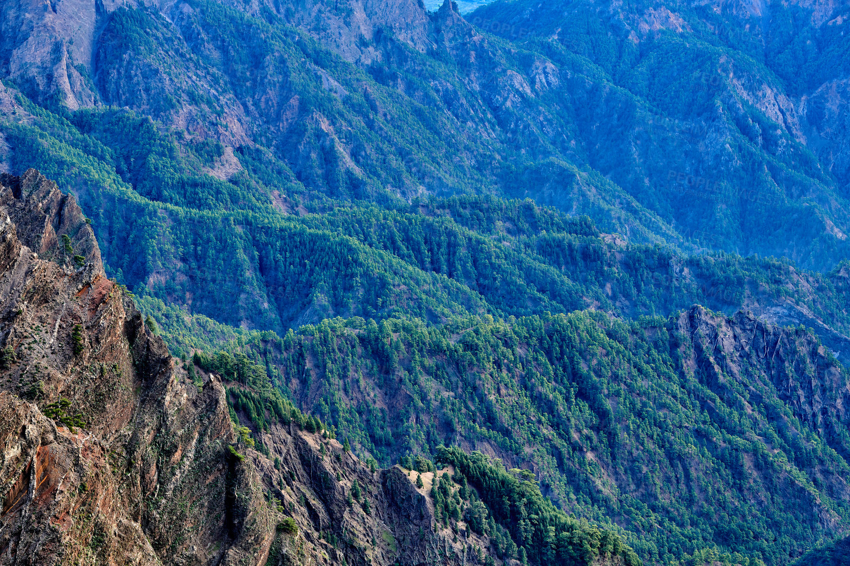 Buy stock photo Volcano area -  Roque de los Muchachos, La Palma, Spain