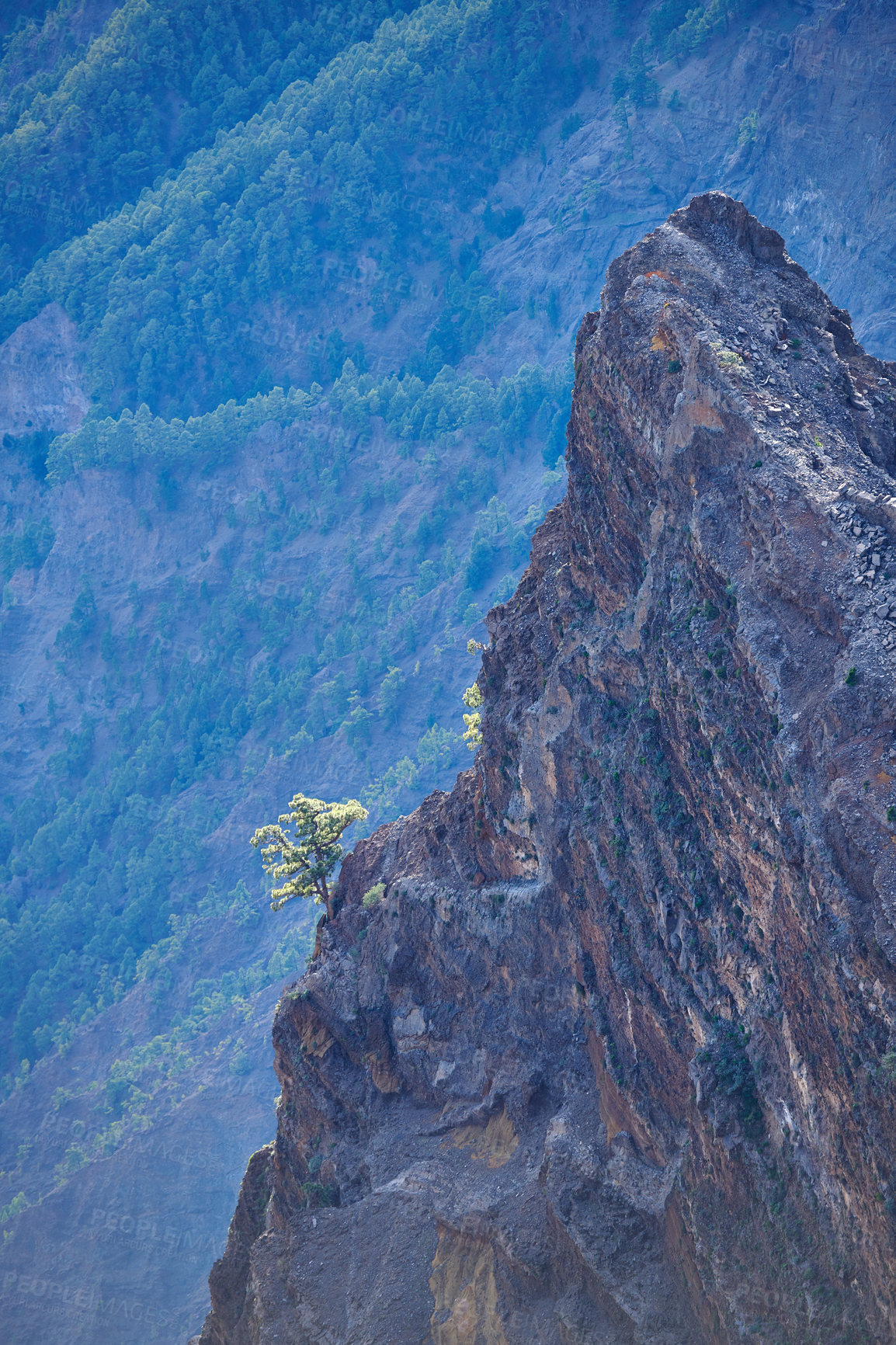 Buy stock photo Volcano area -  Roque de los Muchachos, La Palma, Spain