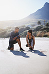 Starting their day out in the fresh air with some fitness