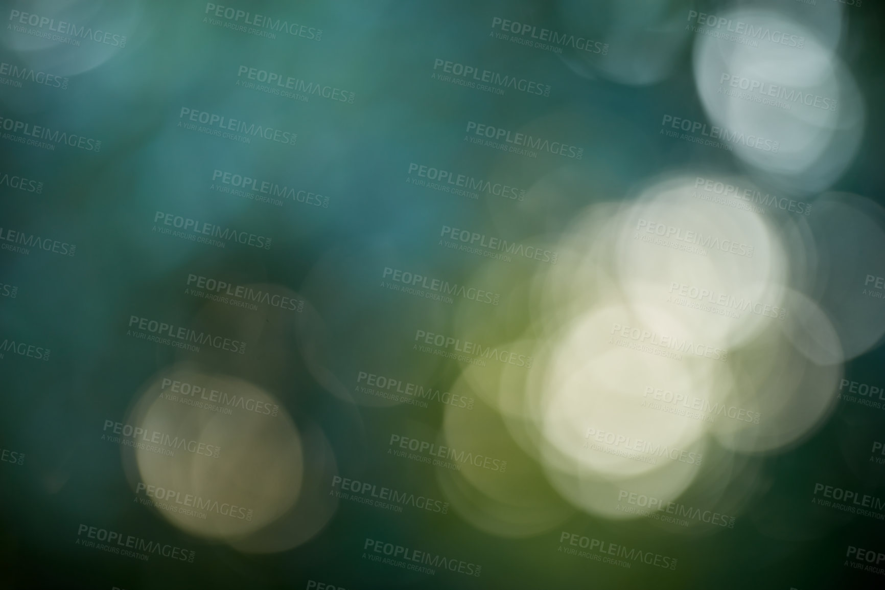 Buy stock photo Closeup of bokeh with a blurry background and copyspace. Abstract view of city lights at night with copy space. Defocused headlights on a highway. Zoom in on hazy view of glowing shapes and patterns 