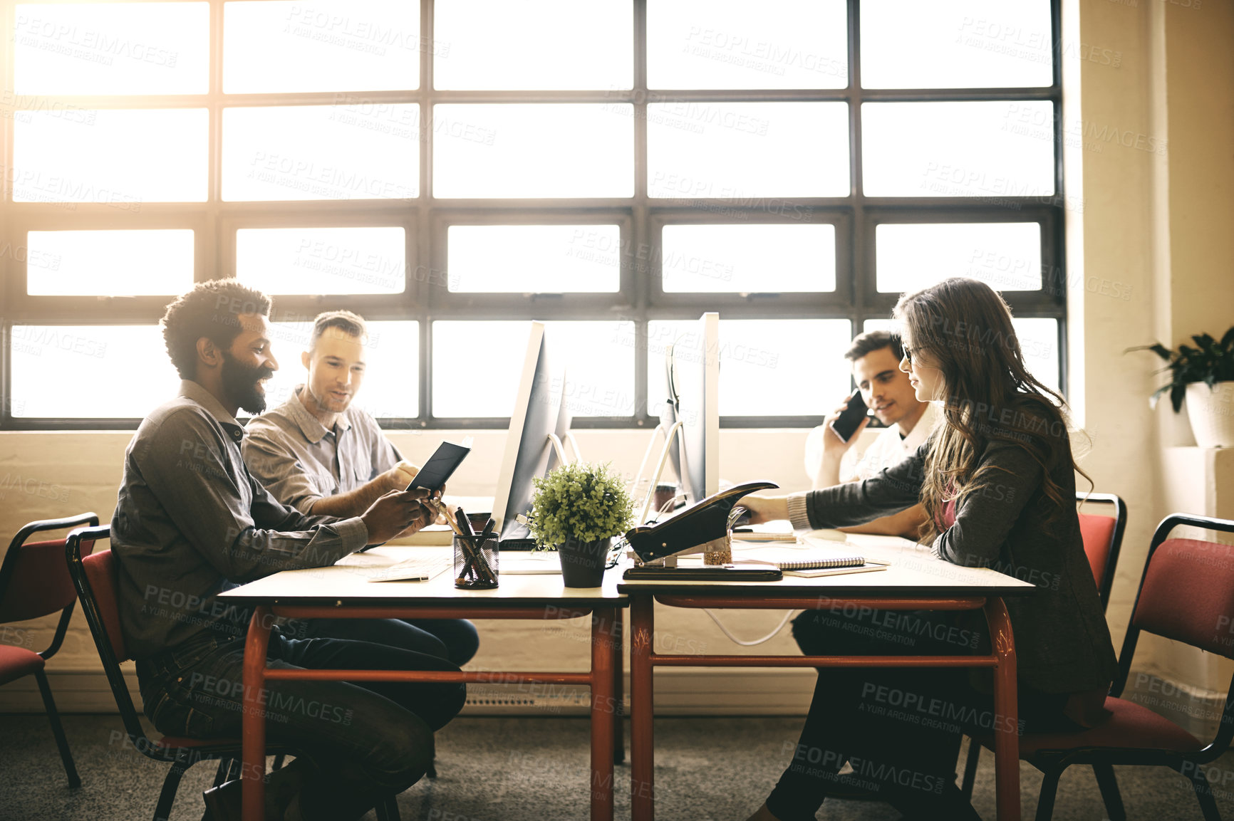 Buy stock photo Shot of designers working in a modern office