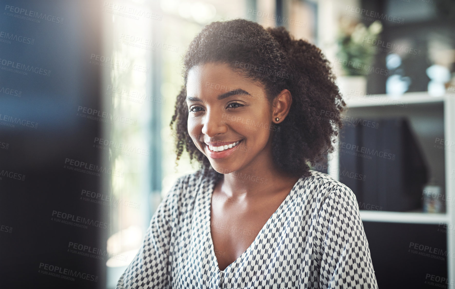 Buy stock photo Black woman, computer and finance website in office, accountant and online for investment revenue. Person, financial advisor and plan for company budget in workplace, auditing and email client