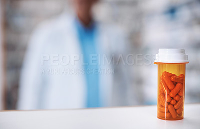 Buy stock photo Shot of medication on a counter in a drugstore