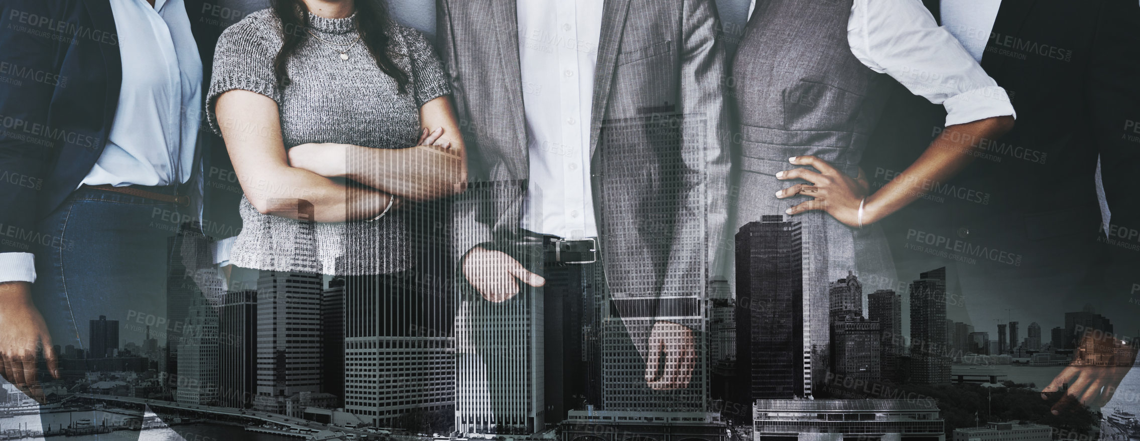 Buy stock photo Cropped shot of a group of unrecognizable businesspeople waiting in line for their interviews