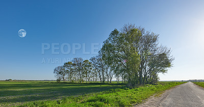 Buy stock photo A photo of the countryside in early springtime