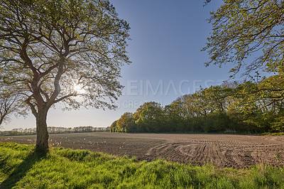 Buy stock photo A photo of the countryside in early springtime