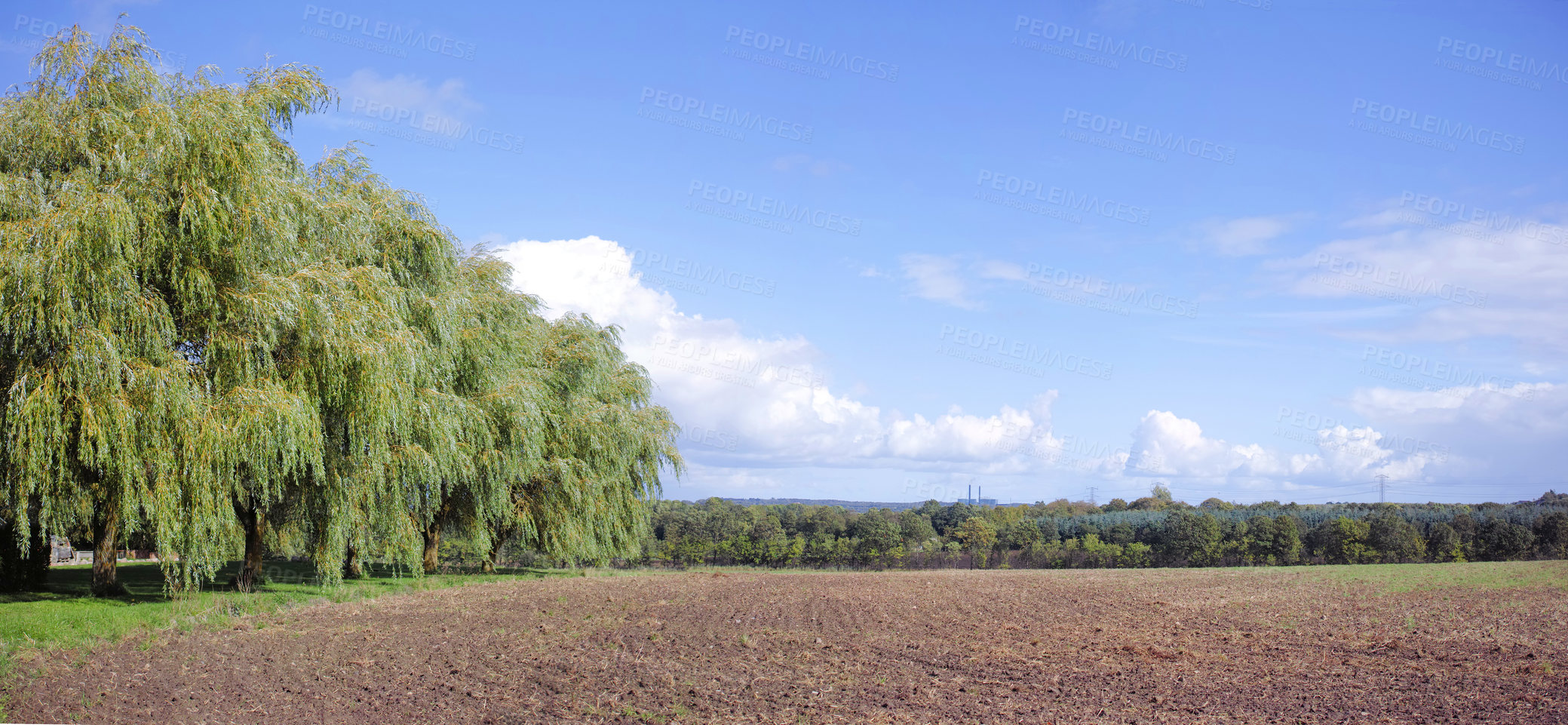 Buy stock photo A photo of the countryside in early springtime