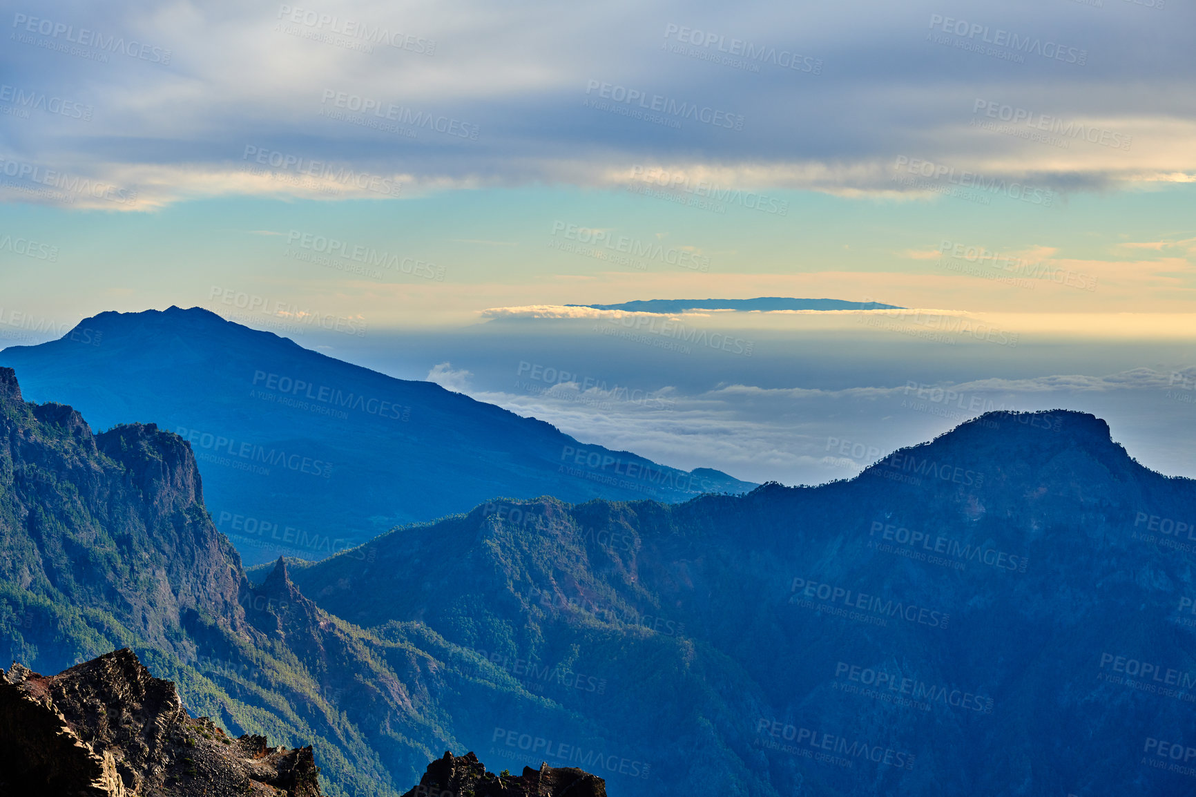 Buy stock photo Volcano area -  Roque de los Muchachos, La Palma, Spain