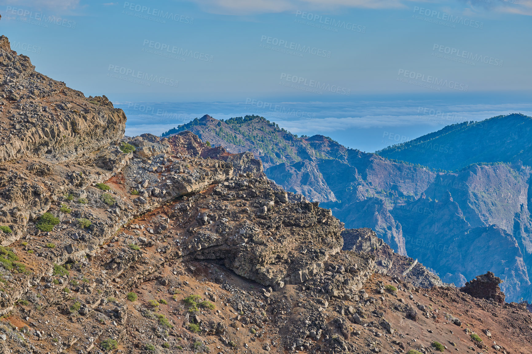 Buy stock photo Volcano area -  Roque de los Muchachos, La Palma, Spain