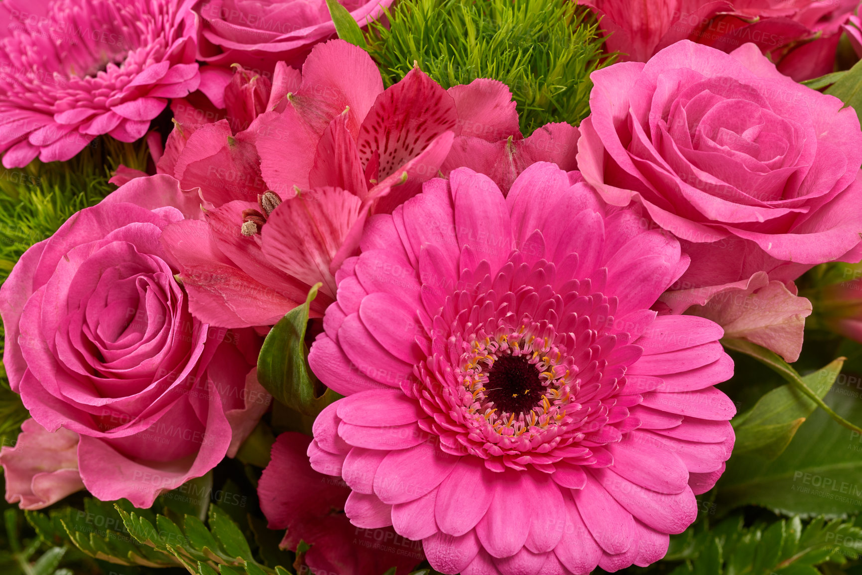 Buy stock photo Bouquet with different kind of flowers