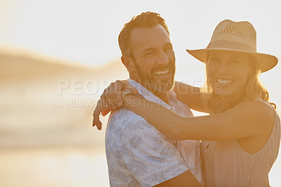 Buy stock photo Shot of an affectionate mature couple spending some quality time together
