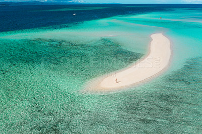 Buy stock photo Shot of a scenic view of an island