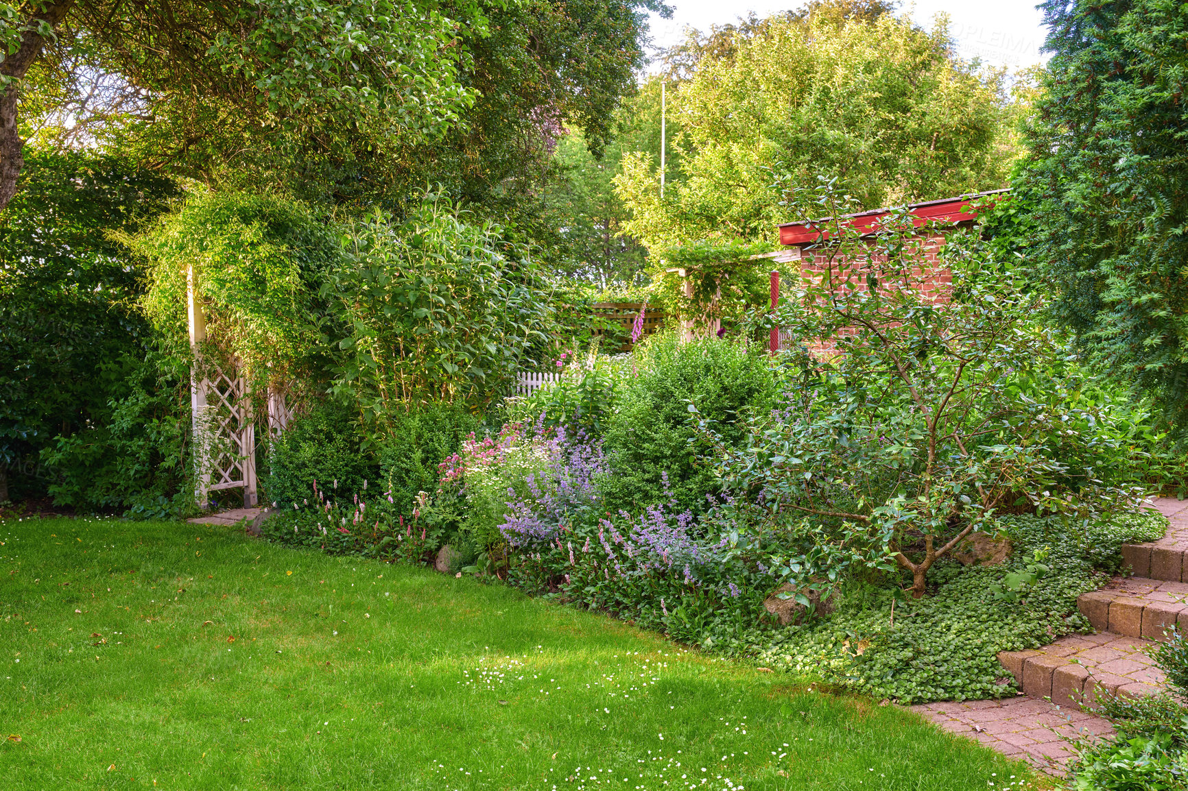 Buy stock photo A series of beautiful garden photos