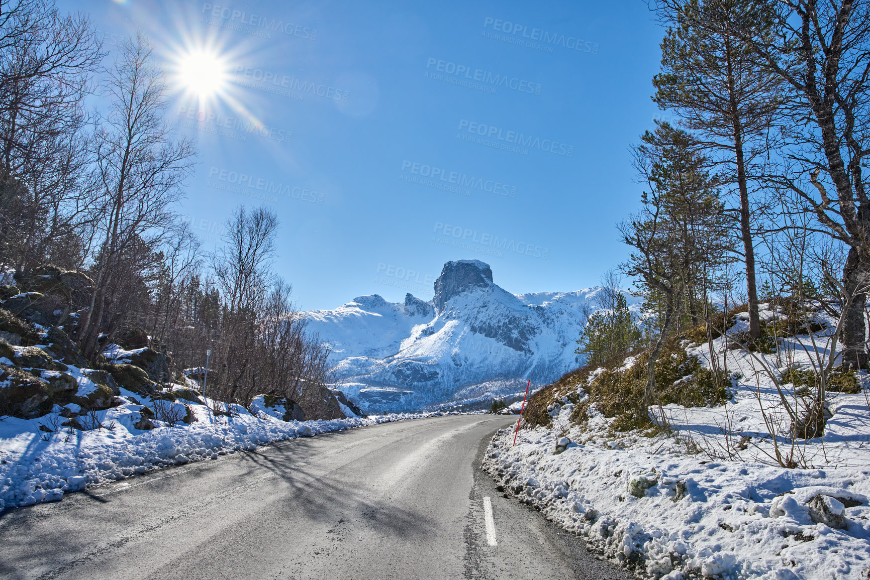 Buy stock photo Shot of a beautiful winter's scene