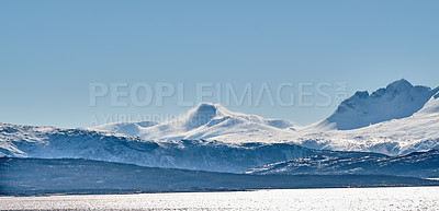 Buy stock photo Shot of a beautiful winter's scene