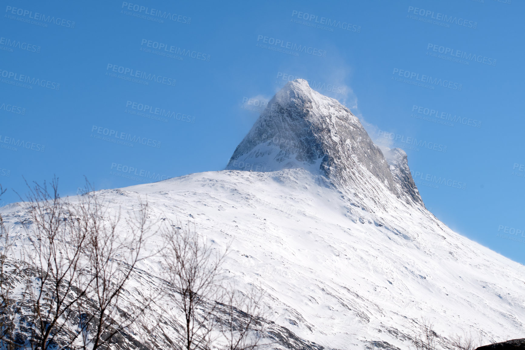 Buy stock photo Shot of a beautiful winter's scene