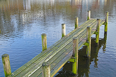 Buy stock photo A photo of a Wooden pier