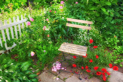 Buy stock photo The private spot of the Gardener - the beauty of garderning 