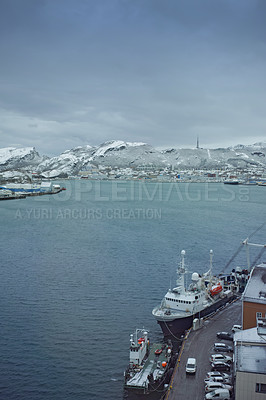 Buy stock photo The city of Bodo and surroundings