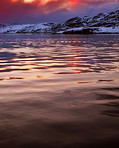 Sunset north of the Polar circkle, Nordland, Norway