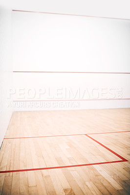 Buy stock photo Shot of an empty squash court