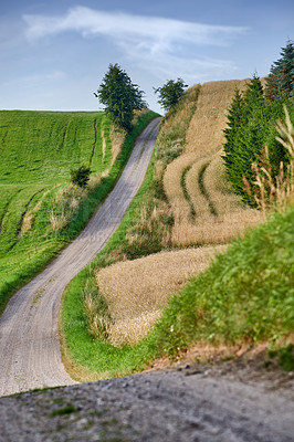 Buy stock photo Farmland ready for harvesting