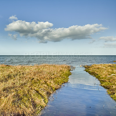 Buy stock photo The east coast of Jutland facing Kattegat