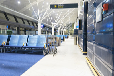 Buy stock photo Background images of the interior of an airport
