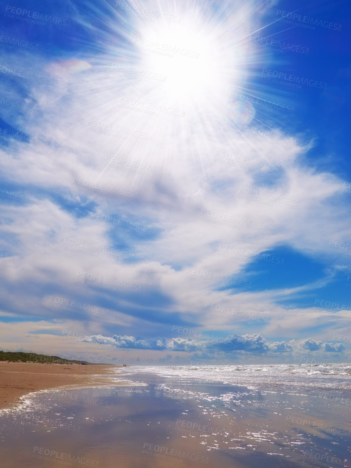 Buy stock photo Calm and peaceful - beach and ocean