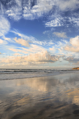 Buy stock photo Calm and peaceful - beach and ocean