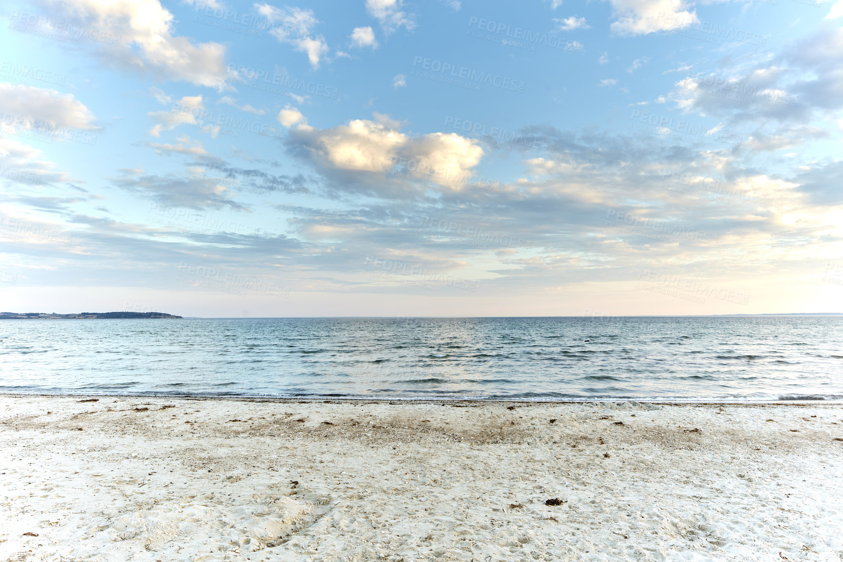 Buy stock photo Beach and coast in calm weather