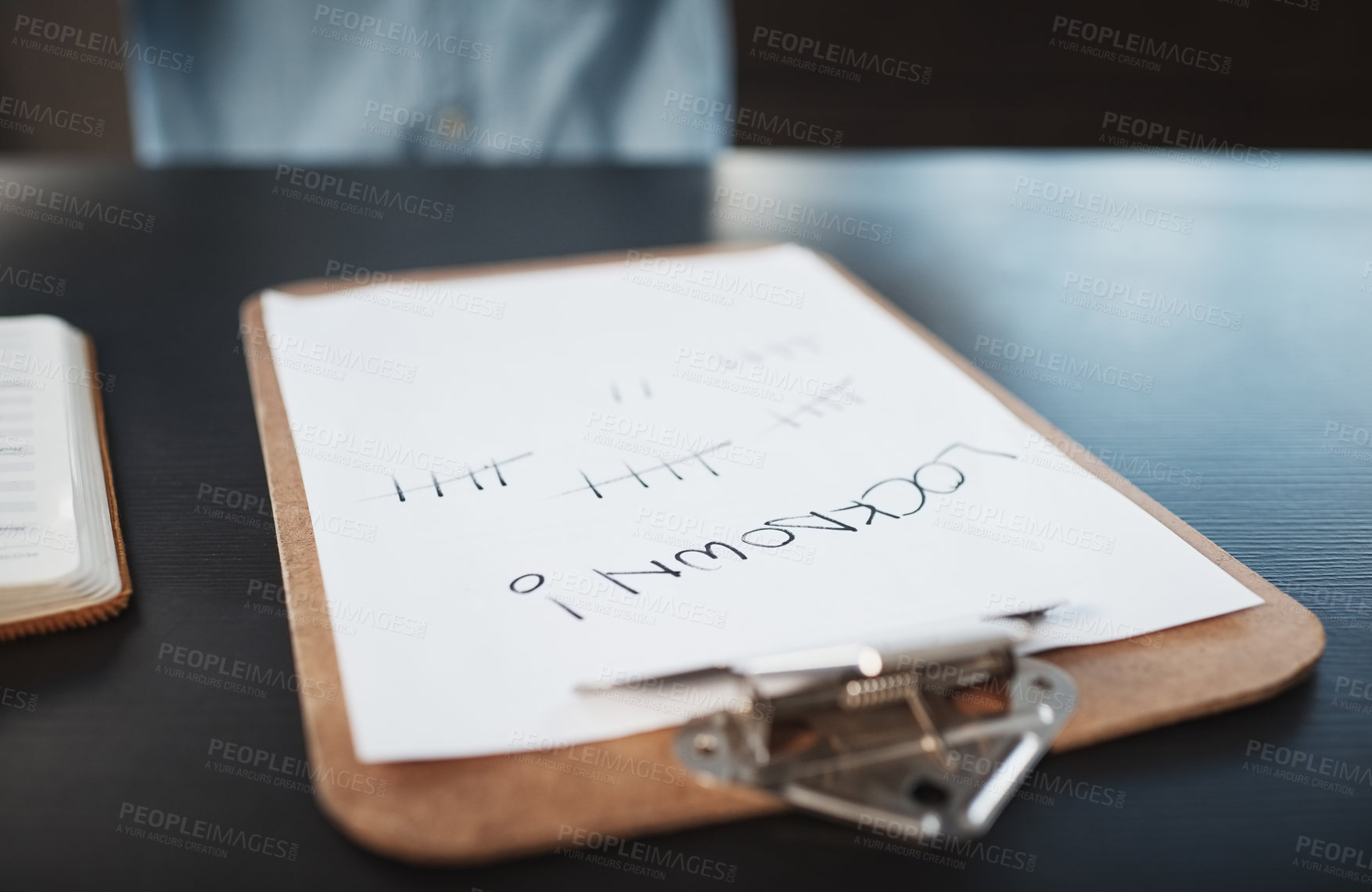 Buy stock photo Still life shot of a clipboard with 