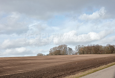 Buy stock photo A photo of farmland in autumn