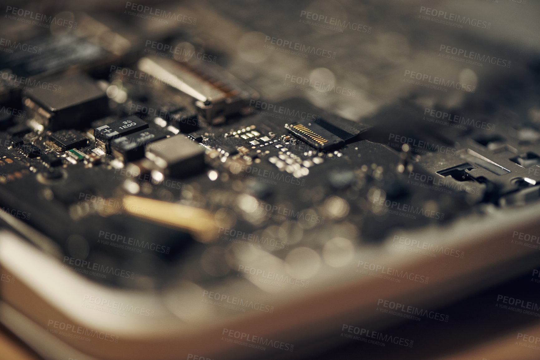 Buy stock photo Shot of computer hardware on a table