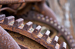 Rusty machine parts