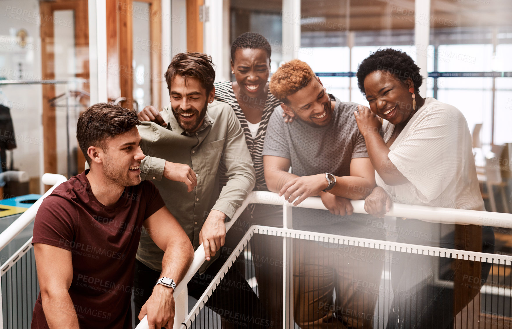 Buy stock photo Shot of a group of young creatives in an office