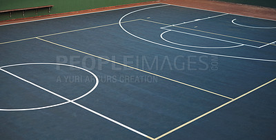 Buy stock photo Shot of an empty basketball court