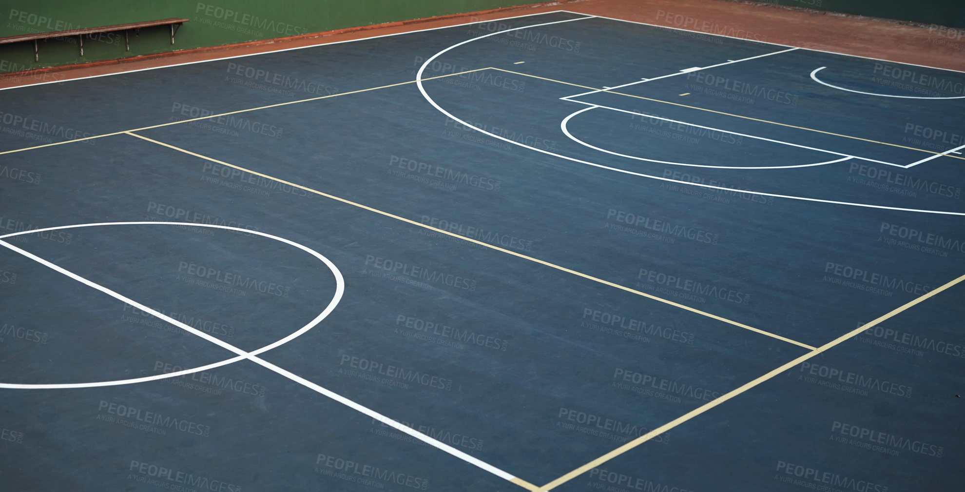 Buy stock photo Shot of an empty basketball court