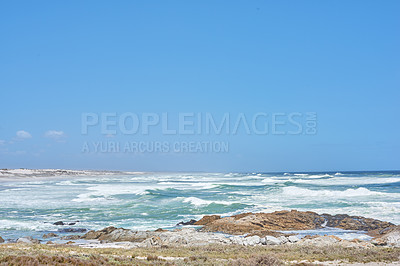 Buy stock photo Rocky coast in West Coast National Park,  Western Cape, South Africa.