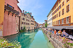 The medieval city of Annecy, July 2019, France