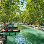 The medieval city of Annecy, July 2019, France