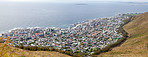 Aerial panorama photo of Cape Town