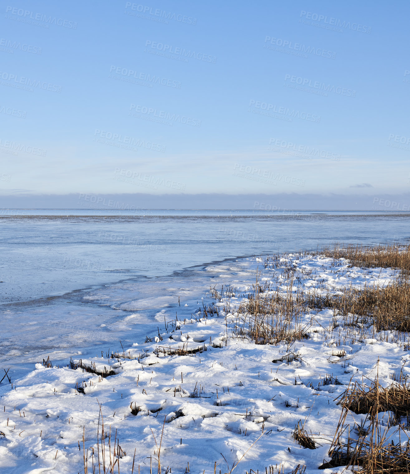 Buy stock photo Photos of Danish winter by the coast of Kattegat.