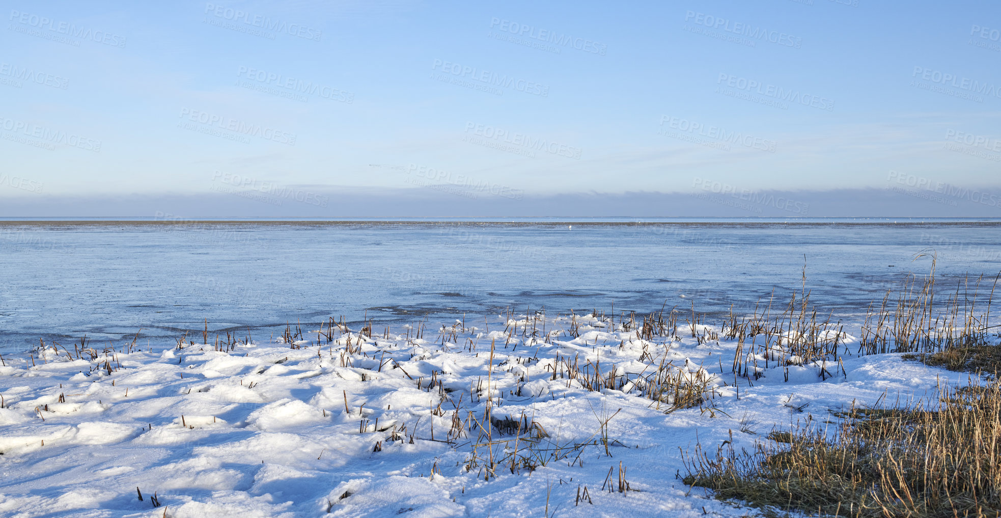 Buy stock photo Photos of Danish winter by the coast of Kattegat.