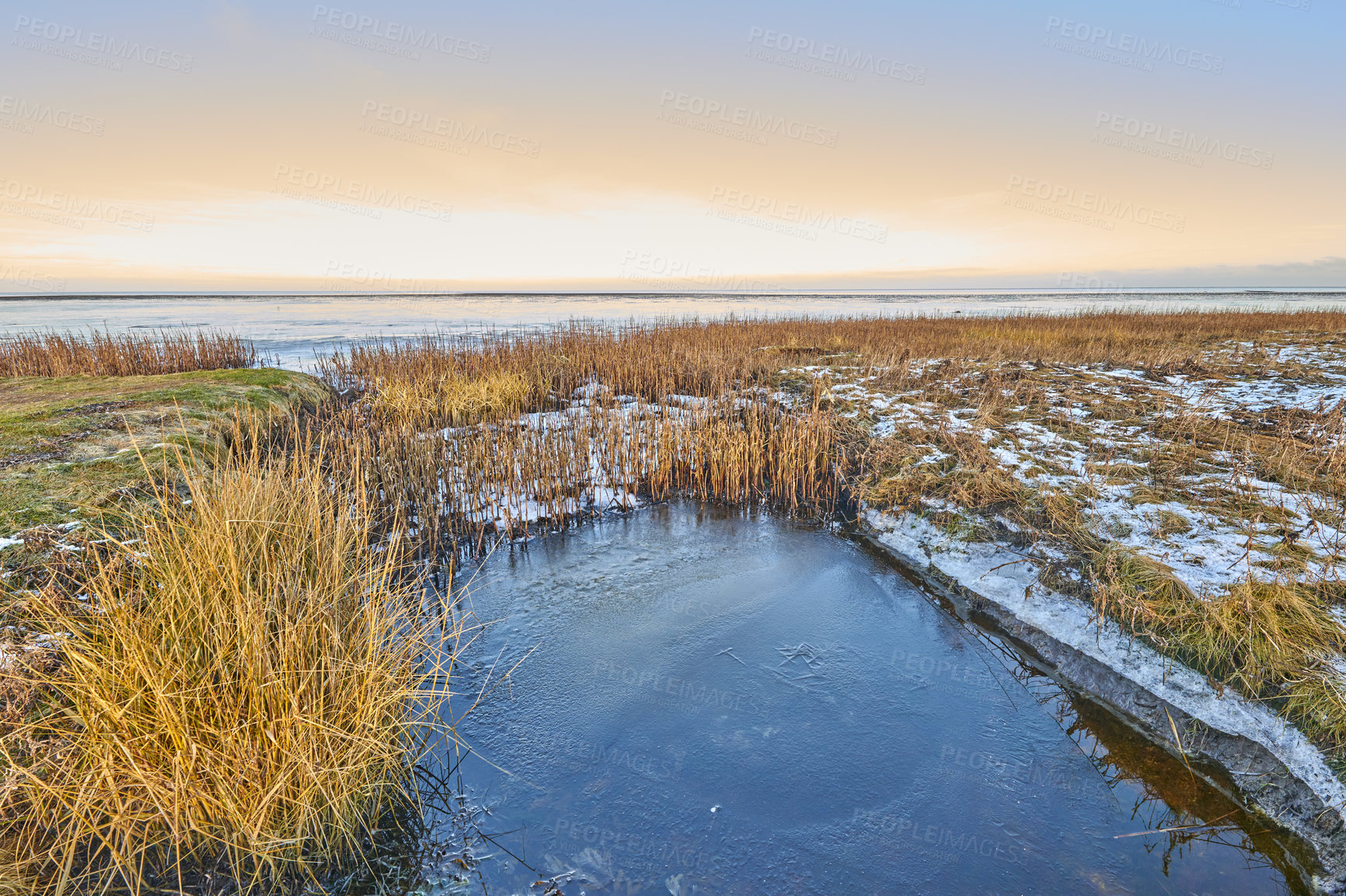 Buy stock photo Photos of Danish winter by the coast of Kattegat.