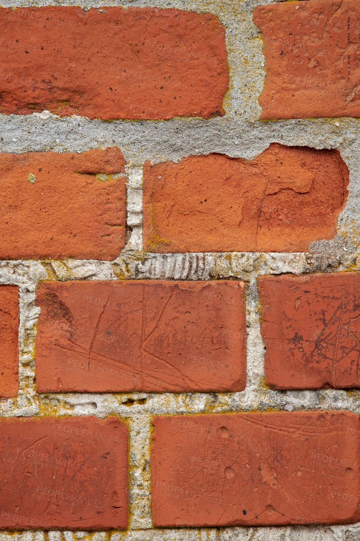 Buy stock photo a photo of a very old brick wall