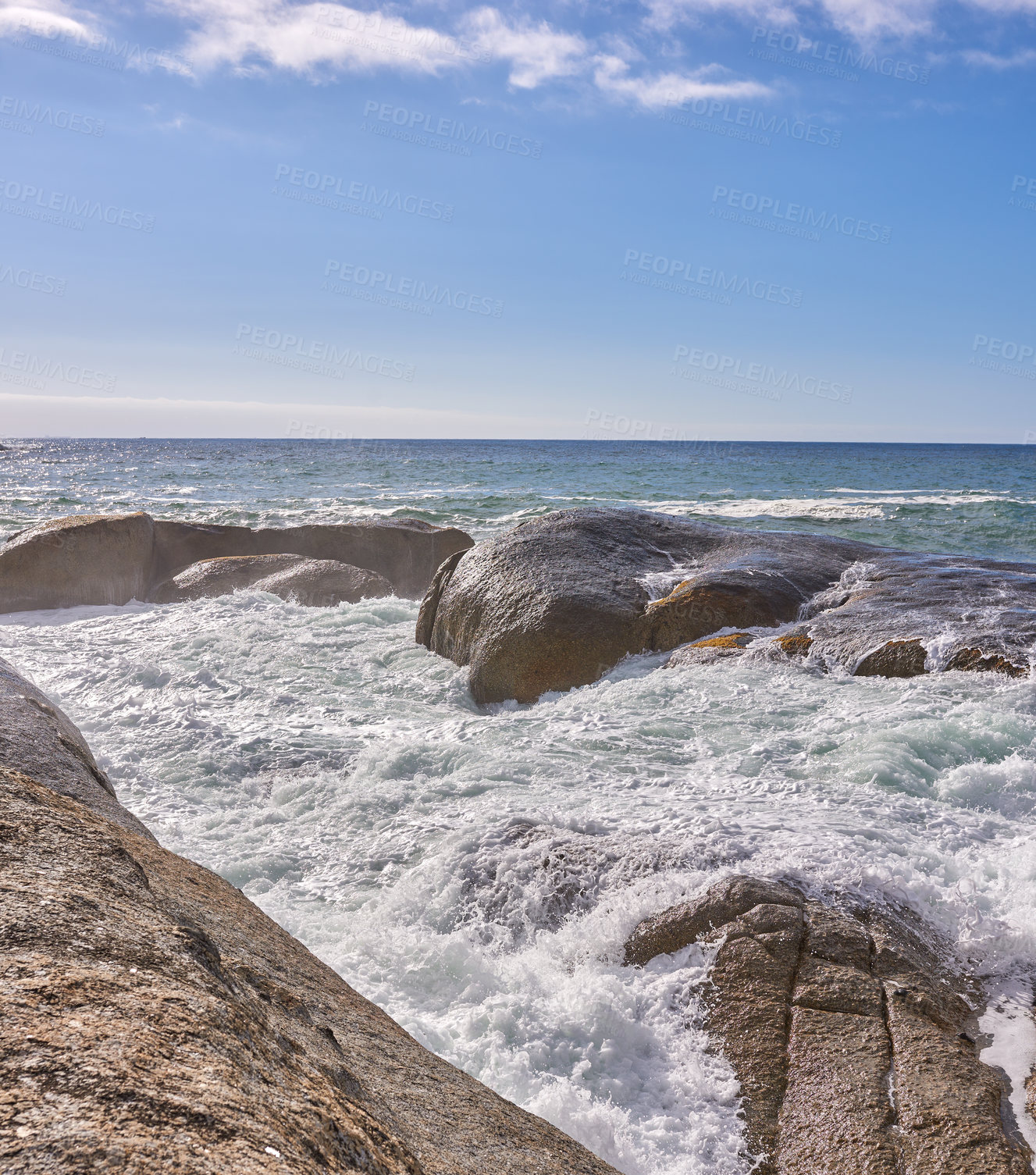 Buy stock photo Ocean view - Camps Bay,  Table Mountain National Park, Cape Town, South Africa